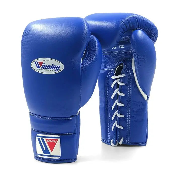 Winning Boxing Gloves Blue Leather