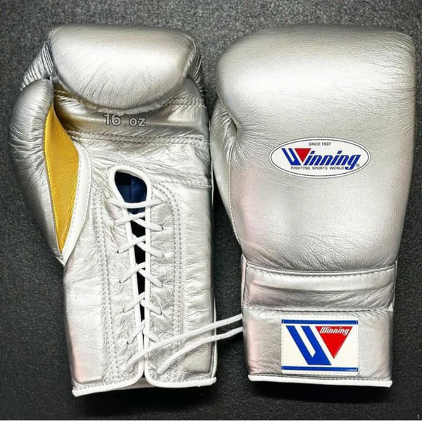 Winning Boxing Gloves Silver/Gold Sparring