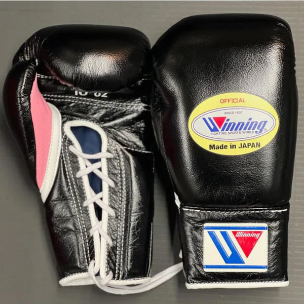 Winning Boxing Gloves Black/Pink Sparring